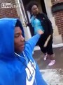 Thug Uses Selfie Stick To Record His Girlfriend Fighting His Mom