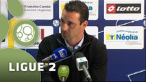 Conférence de presse FC Sochaux-Montbéliard - Havre AC (0-1) : Olivier ECHOUAFNI (FCSM) - Thierry GOUDET (HAC) - 2014/2015