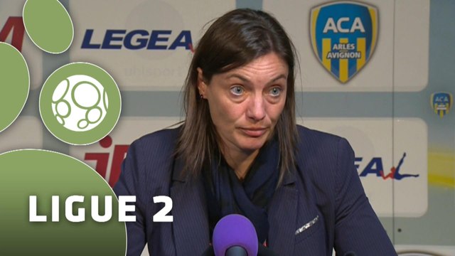 Conférence de presse AC Arles Avignon - Clermont Foot (0-0) : Victor ZVUNKA (ACA) - Corinne DIACRE (CF63) - 2014/2015