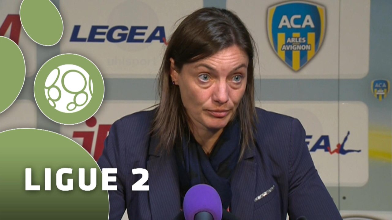 Conférence de presse AC Arles Avignon - Clermont Foot (0-0) : Victor ZVUNKA (ACA) - Corinne DIACRE (CF63) - 2014/2015
