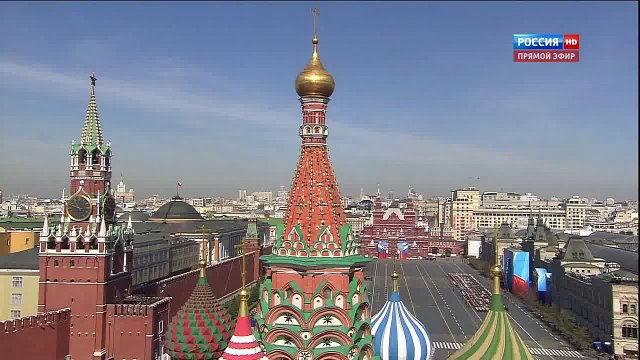 AWESOME AIR SHOW by Russian Air force Over Red Square Moscow Russia