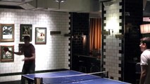 Time To Test - two friends test their smoke alarm whilst playing Ping Pong