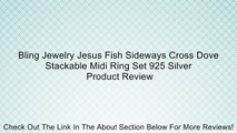 Bling Jewelry Jesus Fish Sideways Cross Dove Stackable Midi Ring Set 925 Silver Review
