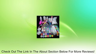 90PCS Glitter UV Gel Cleanser Primer Nail Art Kit Set Review