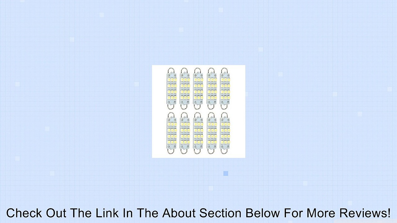 ELENKER™ 12V 42mm To 44mm 12 SMD 211-2 212-2 214-2 561 Rigid Loop Festoon LED Bulb For Car Interior Light Dome Light White 10-pack Review