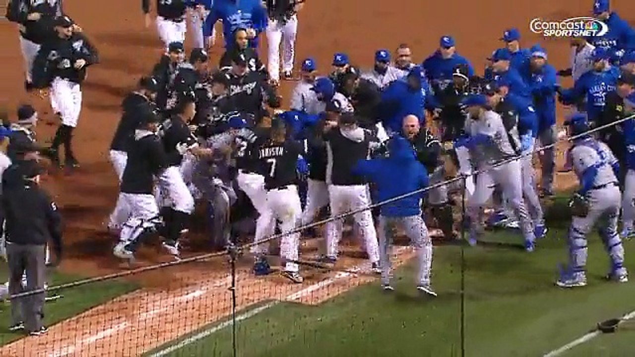Pitcher Starts Massive BenchClearing Brawl Between Kansas City Royals