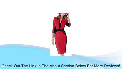 Homeyee Stretch Tunic Pencil Sheath Dress U837 Review