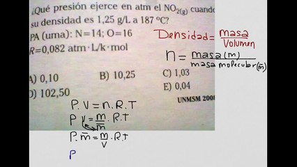 Ecuación Universal de Gases Ideales