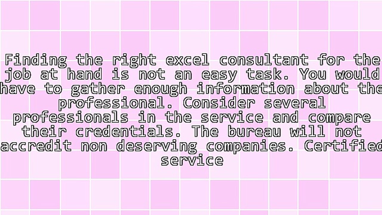A Guide To Finding An Excel Consultant