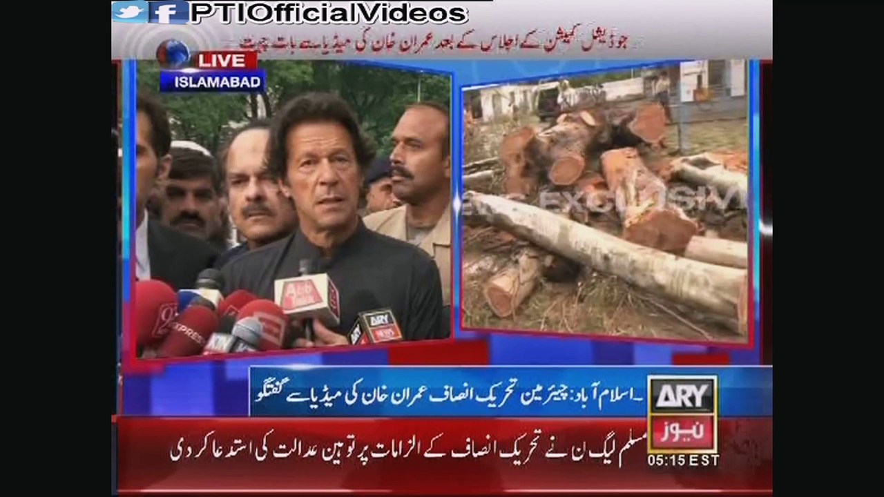Chairman PTI Imran Khan Media Talk After Judicial Commission Meeting SC Islamabad 27 April 2015