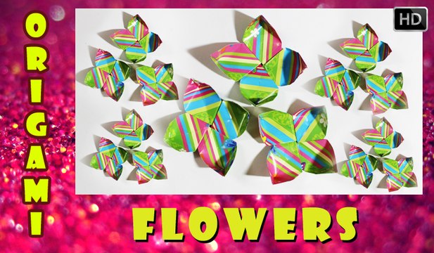 Four Leaf Flower - Origami How To Make Paper Four Leaf Flower | Traditional Paper Toy