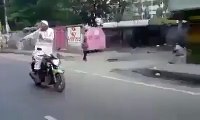 Old Man Dancing on Bike while Riding