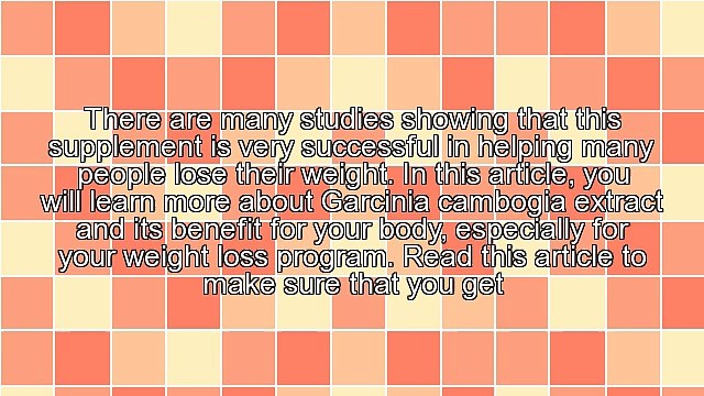 Does Garcinia Cambogia Extract Suppress Appetite And Burn Fat?.