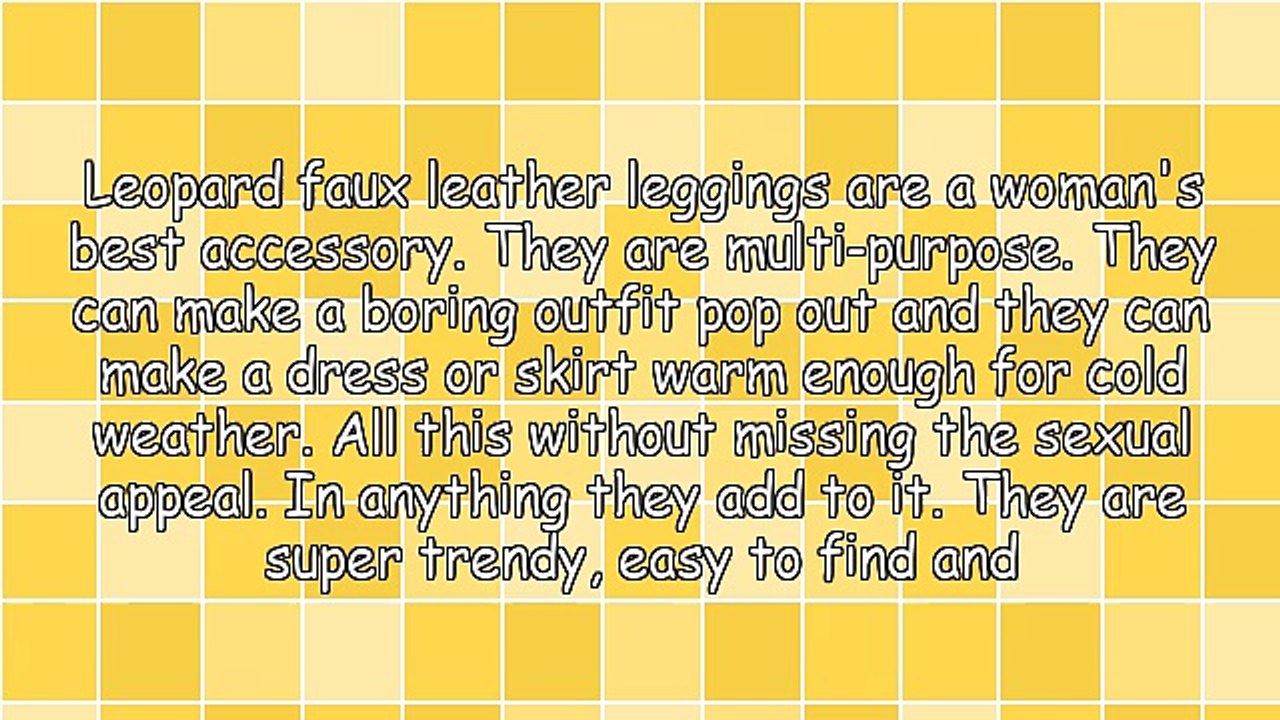 Leopard Faux Leather Leggings Are So Stylish