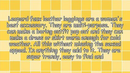 Leopard Faux Leather Leggings Are So Stylish
