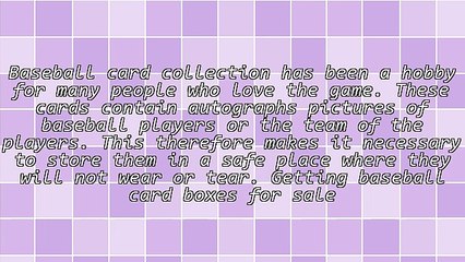 Locating Baseball Card Boxes For Sale