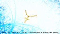 Mens 14k Gold Plated Fully Cz 4 Dome Ended Cross Pendant Hip-Hop 24