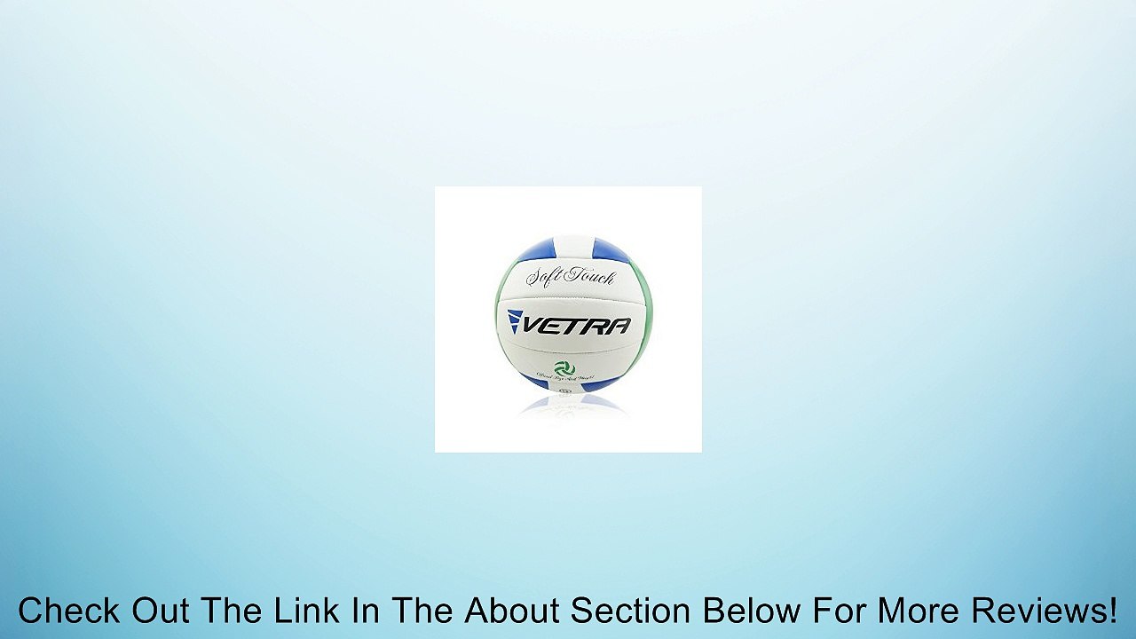 Vetra Volleyball Soft Touch Volley Ball Official Size 5 Yellow /Blue/ White or Green/Blue/White Outdoor Indoor Beach Gym Game Ball New Review