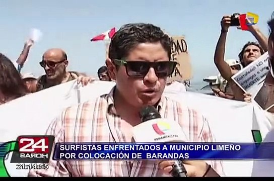 Costa Verde: surfistas enfrentados a municipio limeño por colocación de barandas