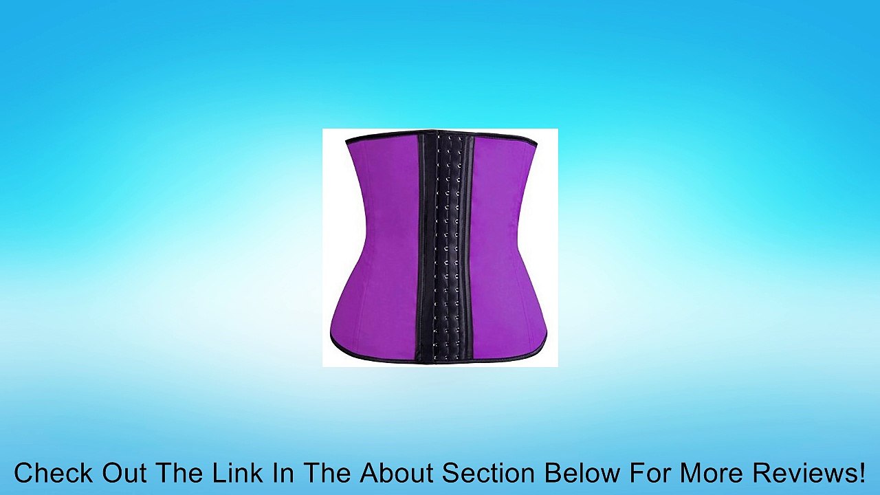 Imilan Women Sport Latex Corset Steel Boned Waist Cincher Shapewear Review