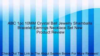 ABC 1pc 10MM Crystal Ball Jewelry Shamballa Bracelet Earrings Necklace Set New Review