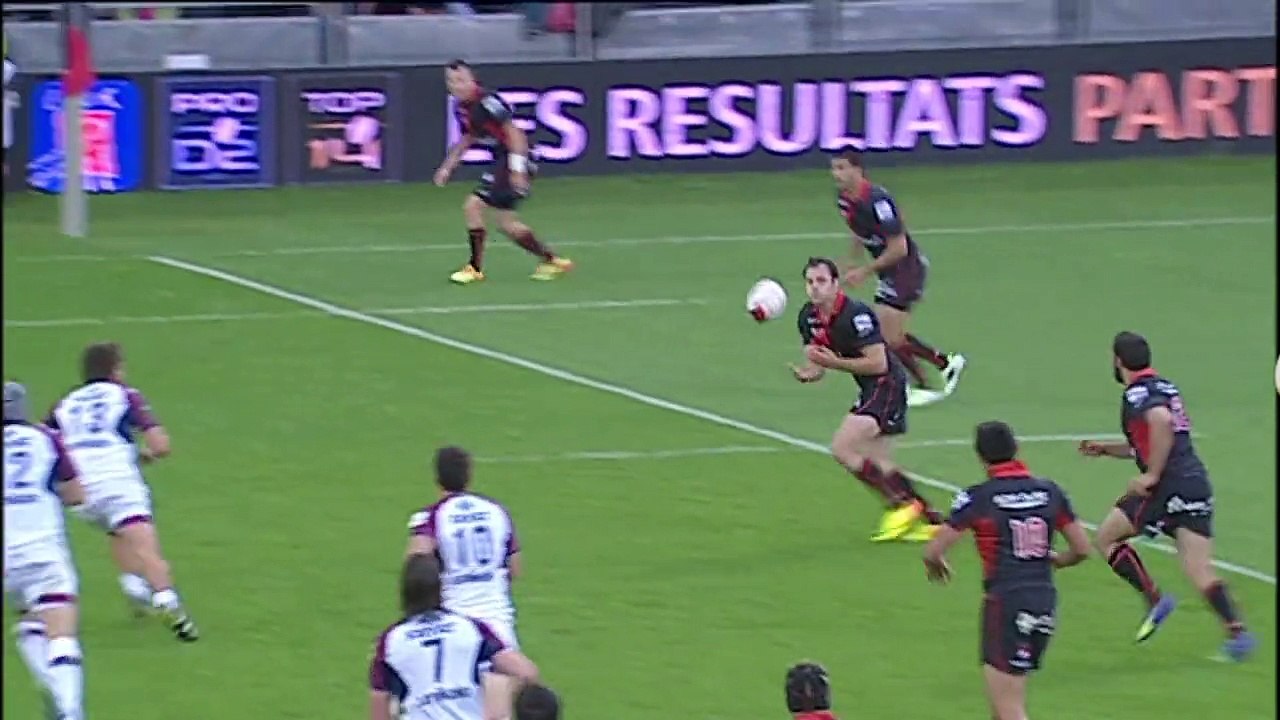TOP14 - Lyon - Bordeaux: Essai Jérôme Porical (LYO) - J23 - Saison 2014/2015