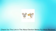 Small Earrings Clear Crystal Gold Plated 14k Screw Back Children's Girl Kids 5mm Review