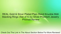 REAL Gold & Silver Plated Plain Band Knuckle Midi Stacking Rings (Set of 4) by Silver Phantom Jewelry Review