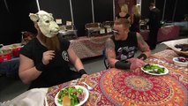 Heath Slater eats an RKO in catering Raw April 20 2015