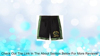 John Deere Little Boys' Toddler Black and Green Stripe Active Shorts Review