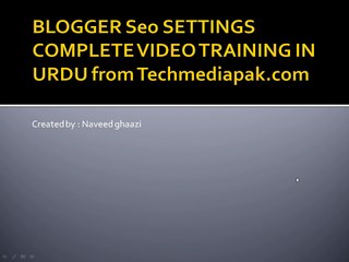 blogger Seo in urdu - introduction of blogger seo