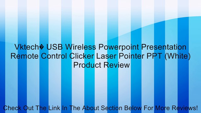 Vktech� USB Wireless Powerpoint Presentation Remote Control Clicker Laser Pointer PPT (White) Review