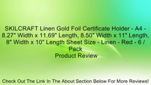 SKILCRAFT Linen Gold Foil Certificate Holder - A4 - 8.27