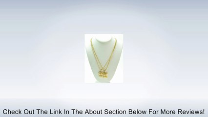 2 Piece Jesus 14k Gold Overlay Micro Piece Mini Charm Pendant Chain Necklace Set Review