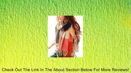 Wander Agio Women's Fashion Long Shawl Big Grid Winter Warm Lattice Large Scarf Review