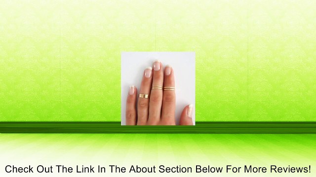 JEW JEWLY Eight Piece Simple Classic Wish List Gold Plated Golden Stacking Ring Sets Midi Ring Review