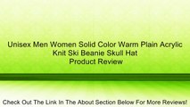 Unisex Men Women Solid Color Warm Plain Acrylic Knit Ski Beanie Skull Hat Review