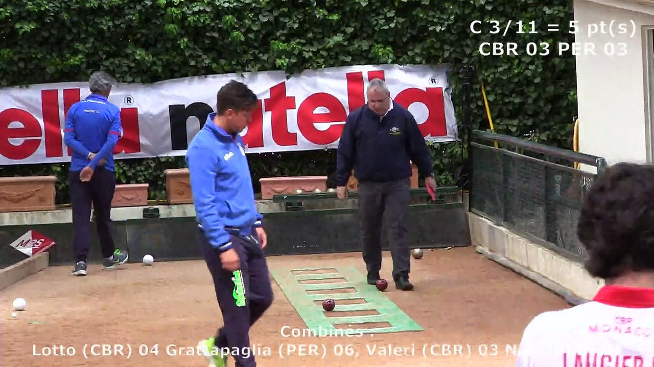 Tir de précision Laugier vs Manolino, CB Rocher vs La Perosina, Coupe d'Europe des Clubs, Sport Boules, Monaco 2015