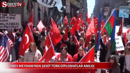Times Meydanı'nda şehit Türk diplomatlar anıldı