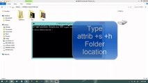 HOW TO HIDE ANY FOLDER USING CMD  (BE SMART )  THAT NO-ONE CAN FIND