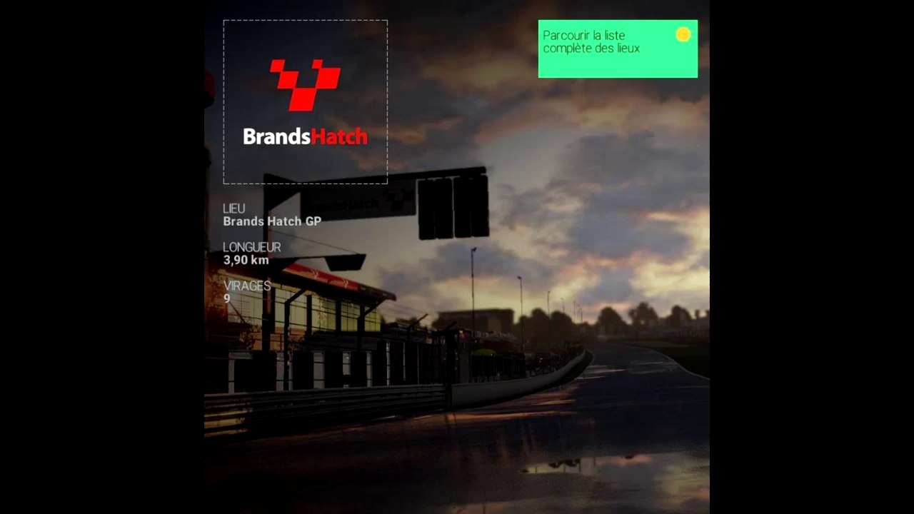 Tour de piste à Brands Hatch en Ginetta G40 gt5 sur Project Cars