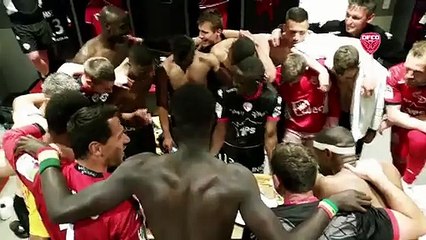 Cri de joie après la victoire 1-0 contre Orléans