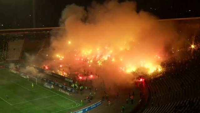Bagarre générale dans un stade de Belgrade