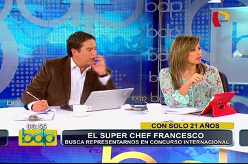 El súper chef Francesco: busca representarnos en final de concurso internacional