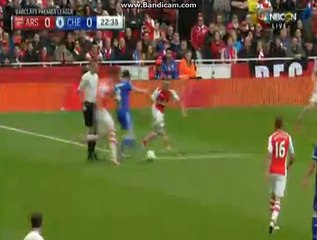 Fabregas Yellow Card for Dive against Arsenal