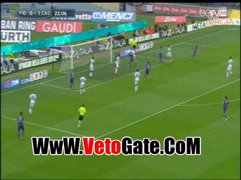 محمد صلاح يهدر فرصه التعادل فيورنتينا امام كاليارى