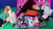 Frozen Elsa & Pregnant Barbie Camping Spiderman_ Frozen Kids Felicia_ Hans Tent DisneyCarToys #1