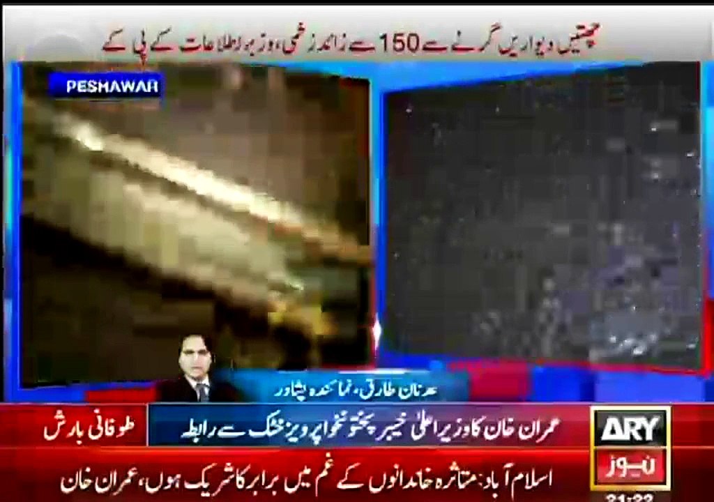 In Peshawar Heavy Rain Storm 35 People Martyred and more then 150 Injured
