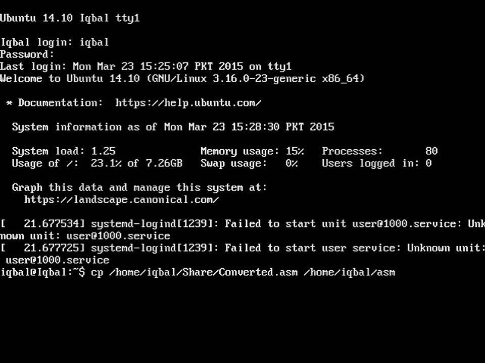 Converted to LINUX ASM