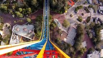 Superman: Escape From Krypton (POV) Front Seat Backwards Six Flags Magic Mountain HD